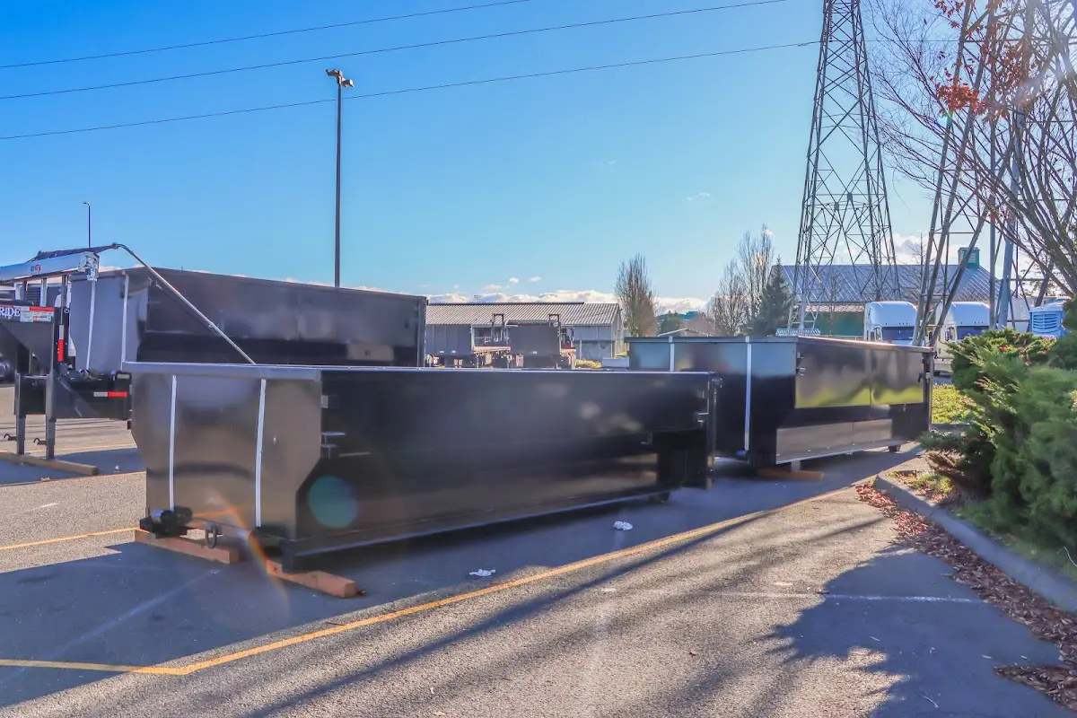 Roll-off dumpster ready for waste disposal at job site for Residential Dumpster Rental in Ward